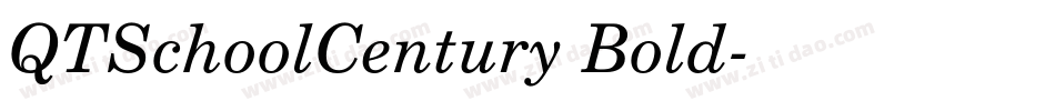QTSchoolCentury Bold字体转换